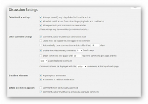 discussion settings